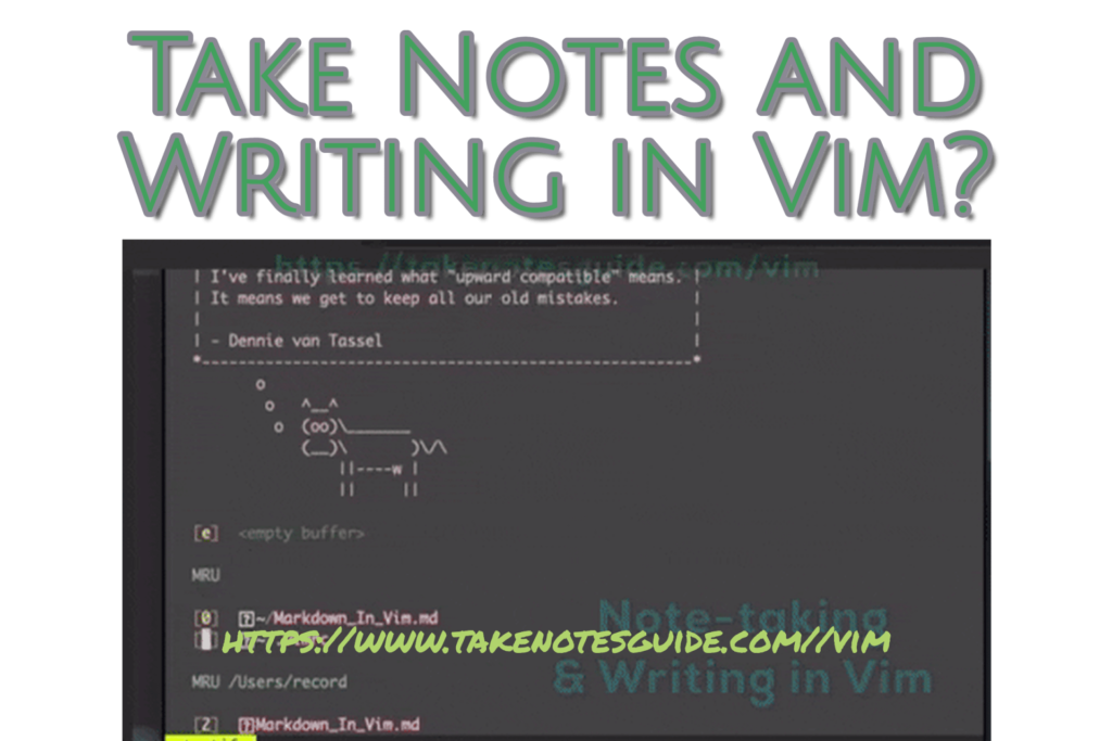 Note-taking In Vim