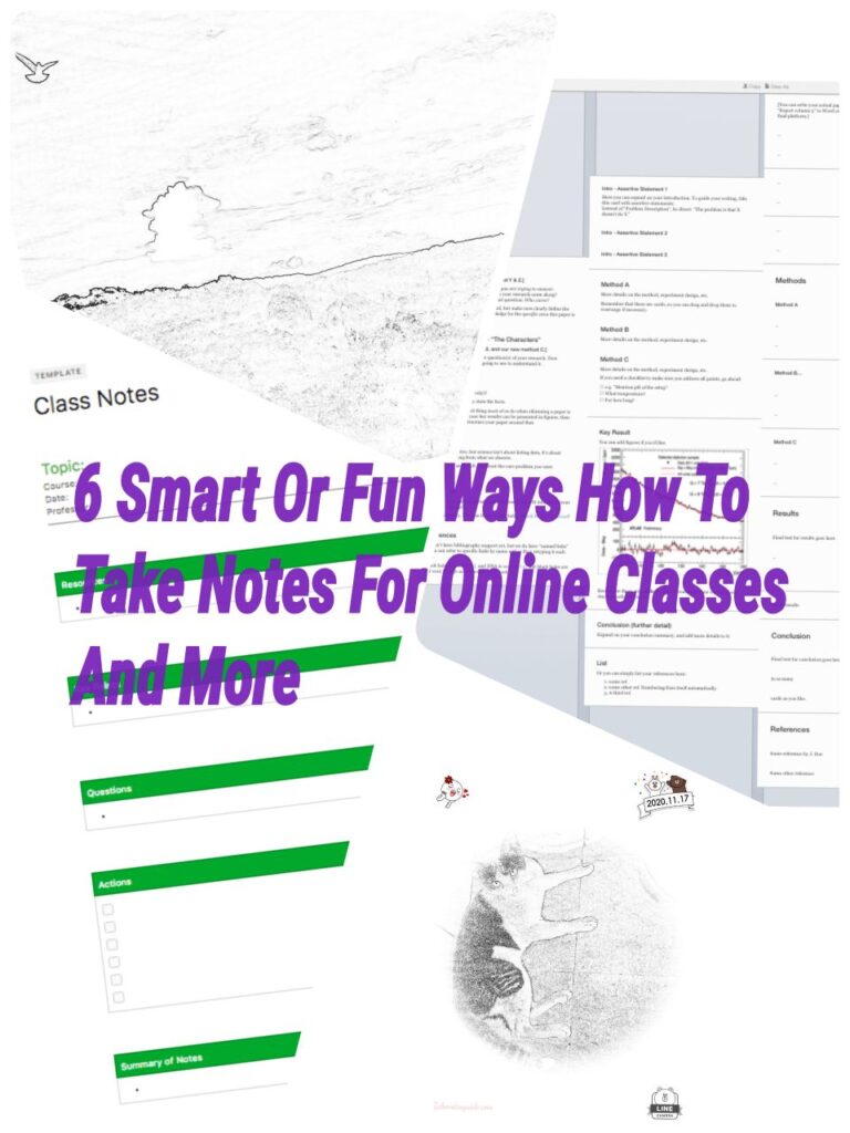 6 Smart Or Fun Ways How To Take Notes For Online Classes And More