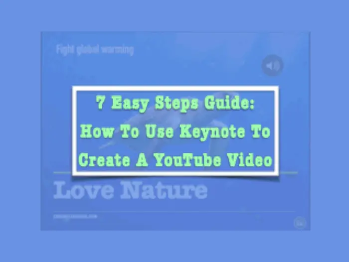 How To Use Keynote To Create A YouTube Video