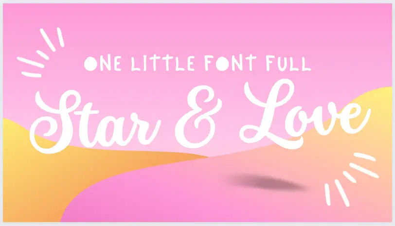 One Little Font Full and Star & Love